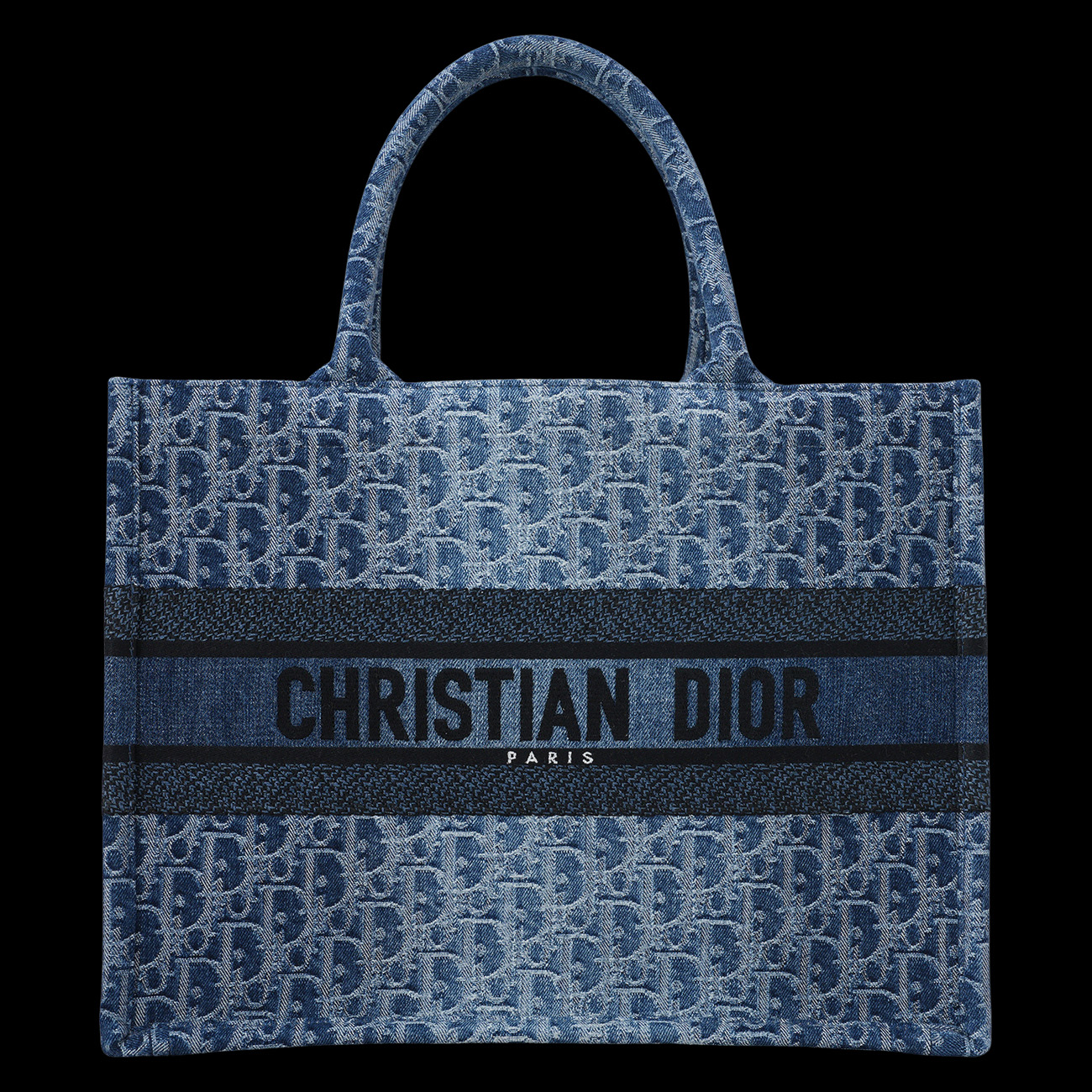 CHRISTIAN DIOR(USED)크리스찬 디올 오블리크 데님 북토트 미듐